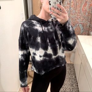 Zara Tie Dye Crop Hoodie